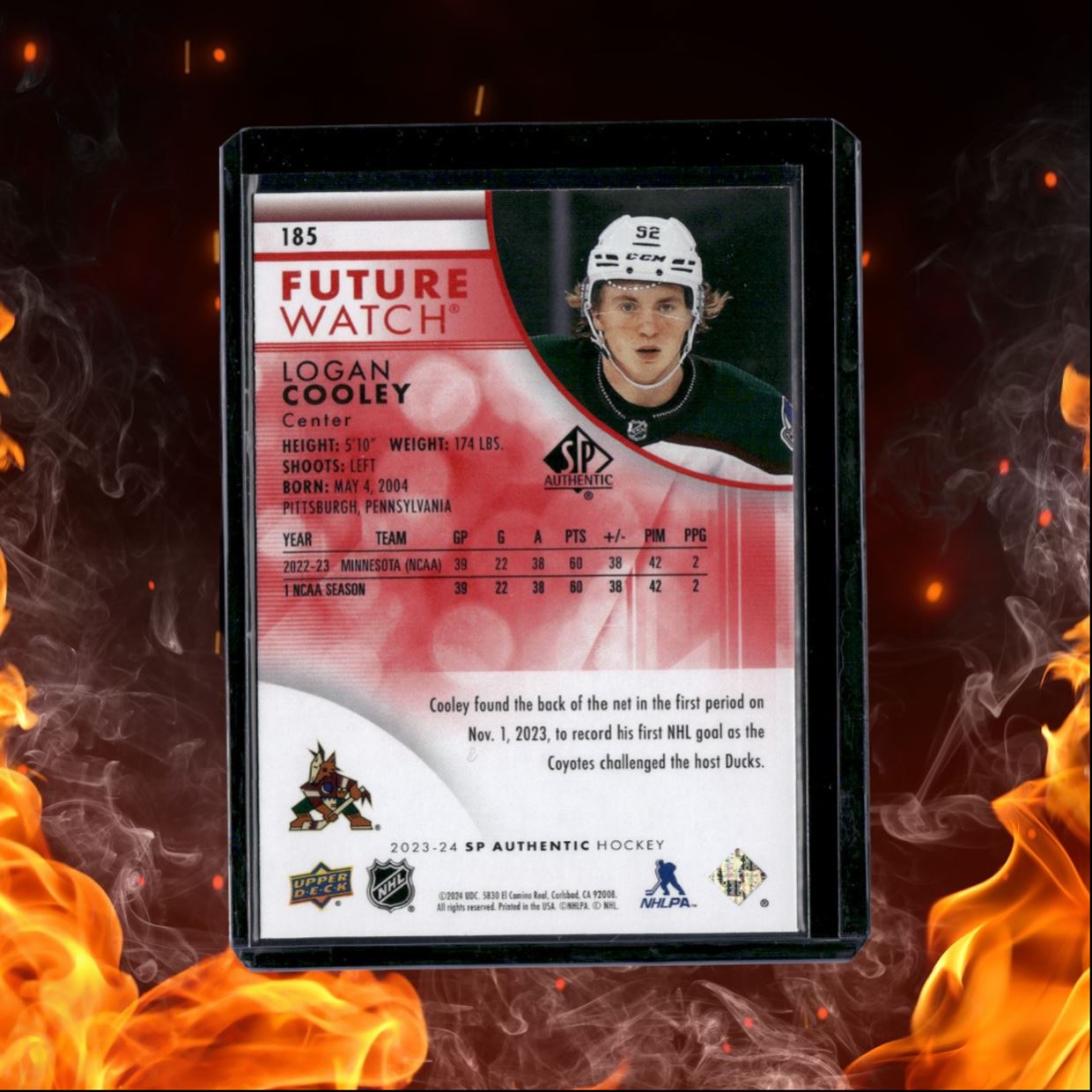 2023-24 SP Authentic Logan Cooley Limited Red Rookie #185