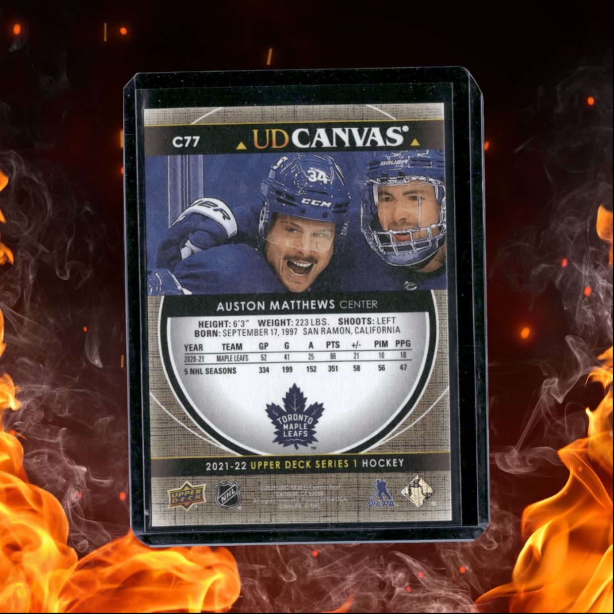 2021-22 Upper Deck Auston Matthews UD Canvas #C77
