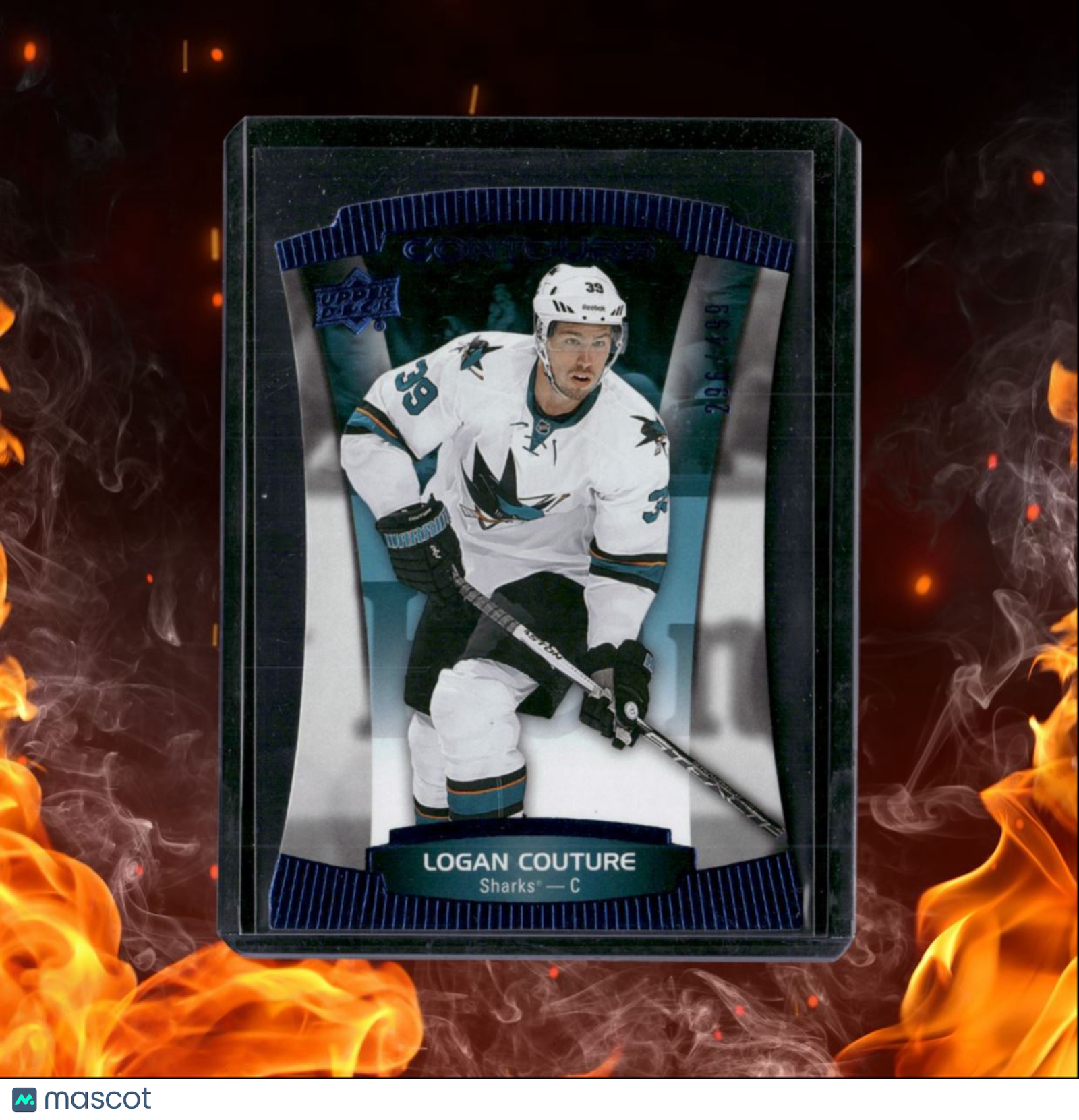 2015-16 Upper Deck Contours Logan Couture Blue Die-Cut 296/499 #22