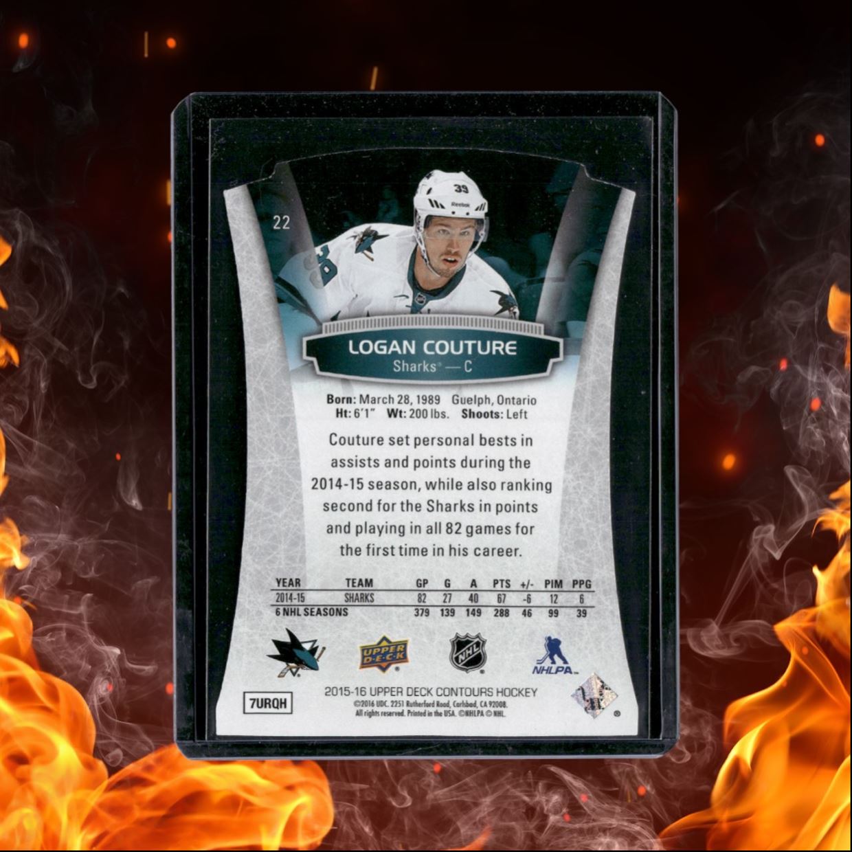 2015-16 Upper Deck Contours Logan Couture Blue Die-Cut 296/499 #22