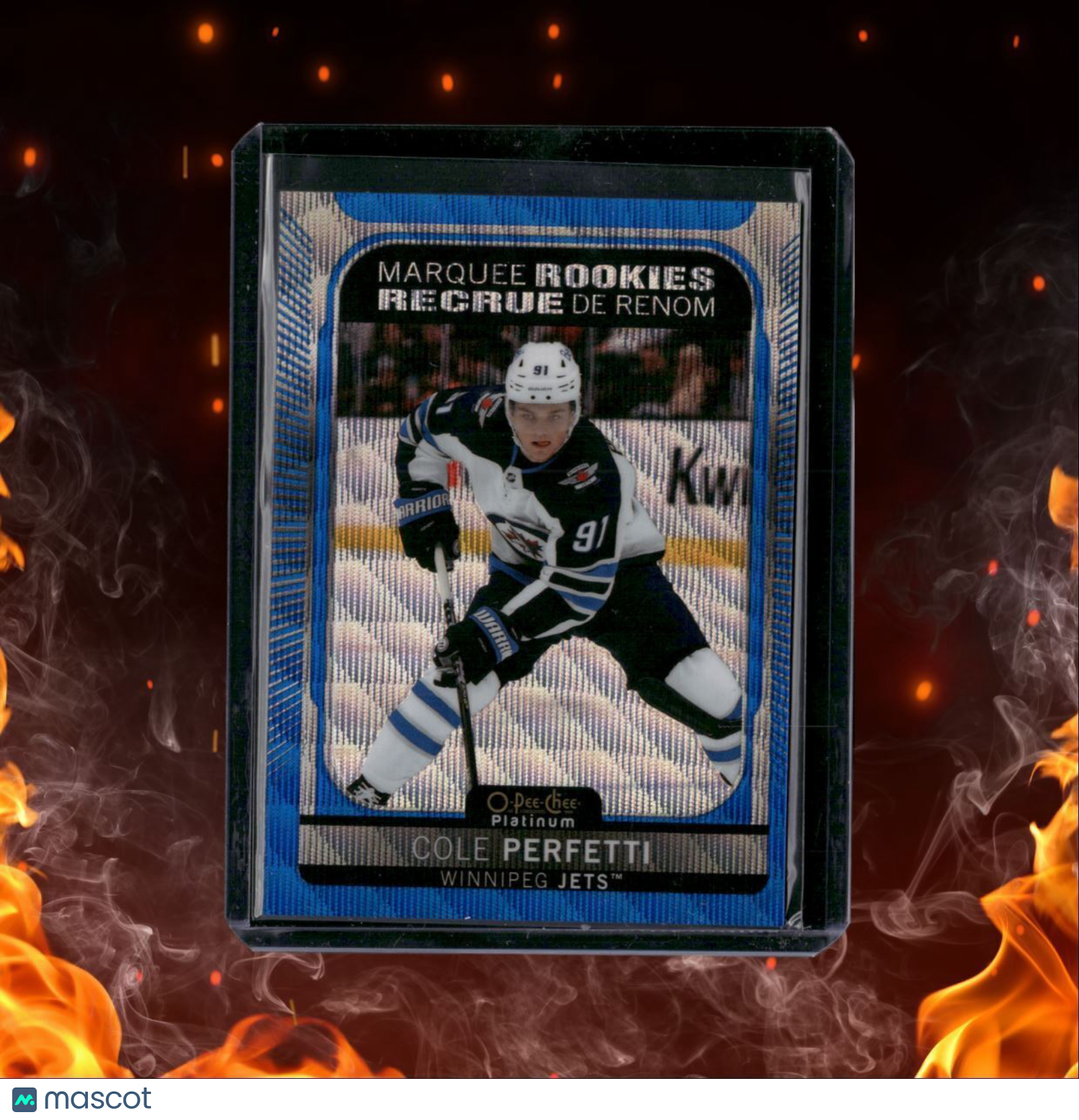 2021-22 O-Pee-Chee Platinum Blue Surge Marquee Rookies Cole Perfetti #290