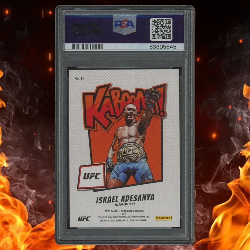 2023 Panini Chronicles UFC ISRAEL ADESANYA KABOOM! PSA 9