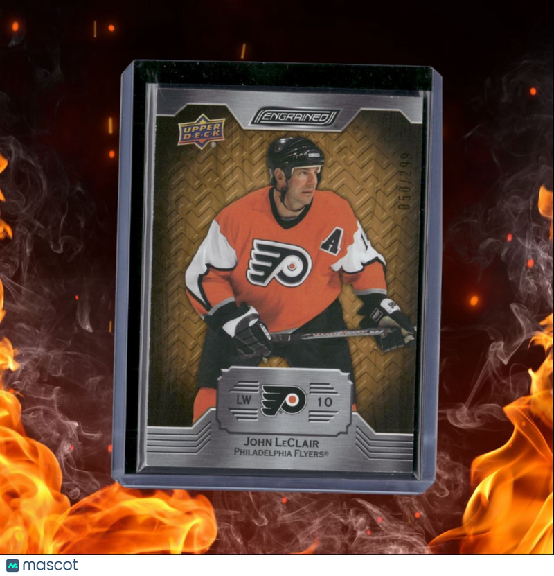 2023-24 Upper Deck Engrained John LeClair Oak 050/299