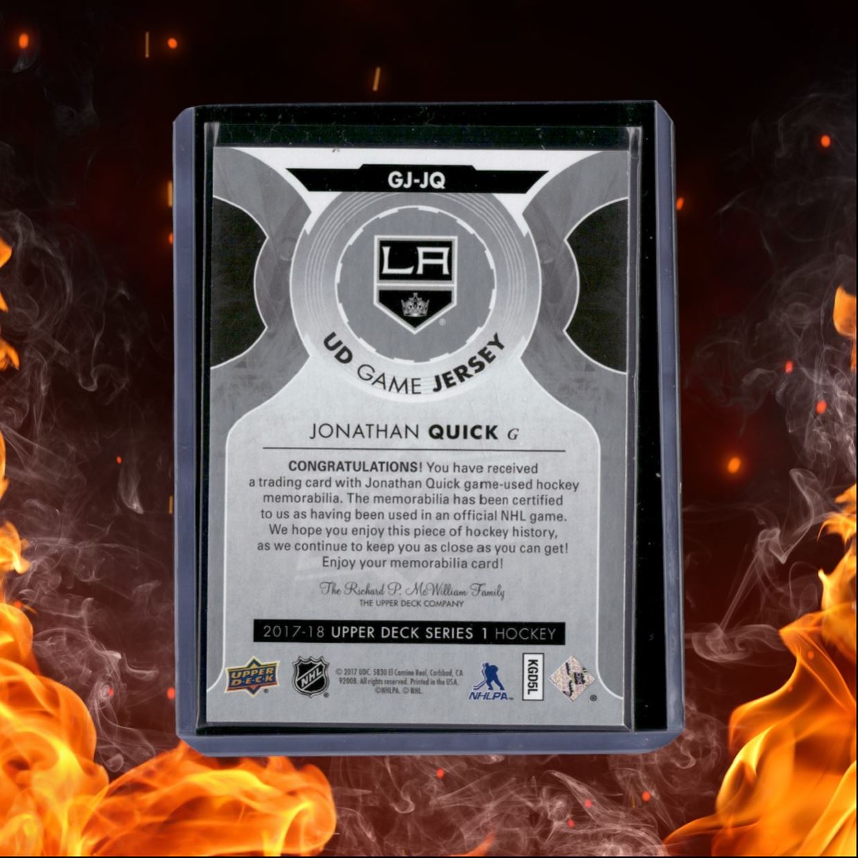 2017-18 Upper Deck Jonathan Quick UD Game Jerseys #GJ-JQ