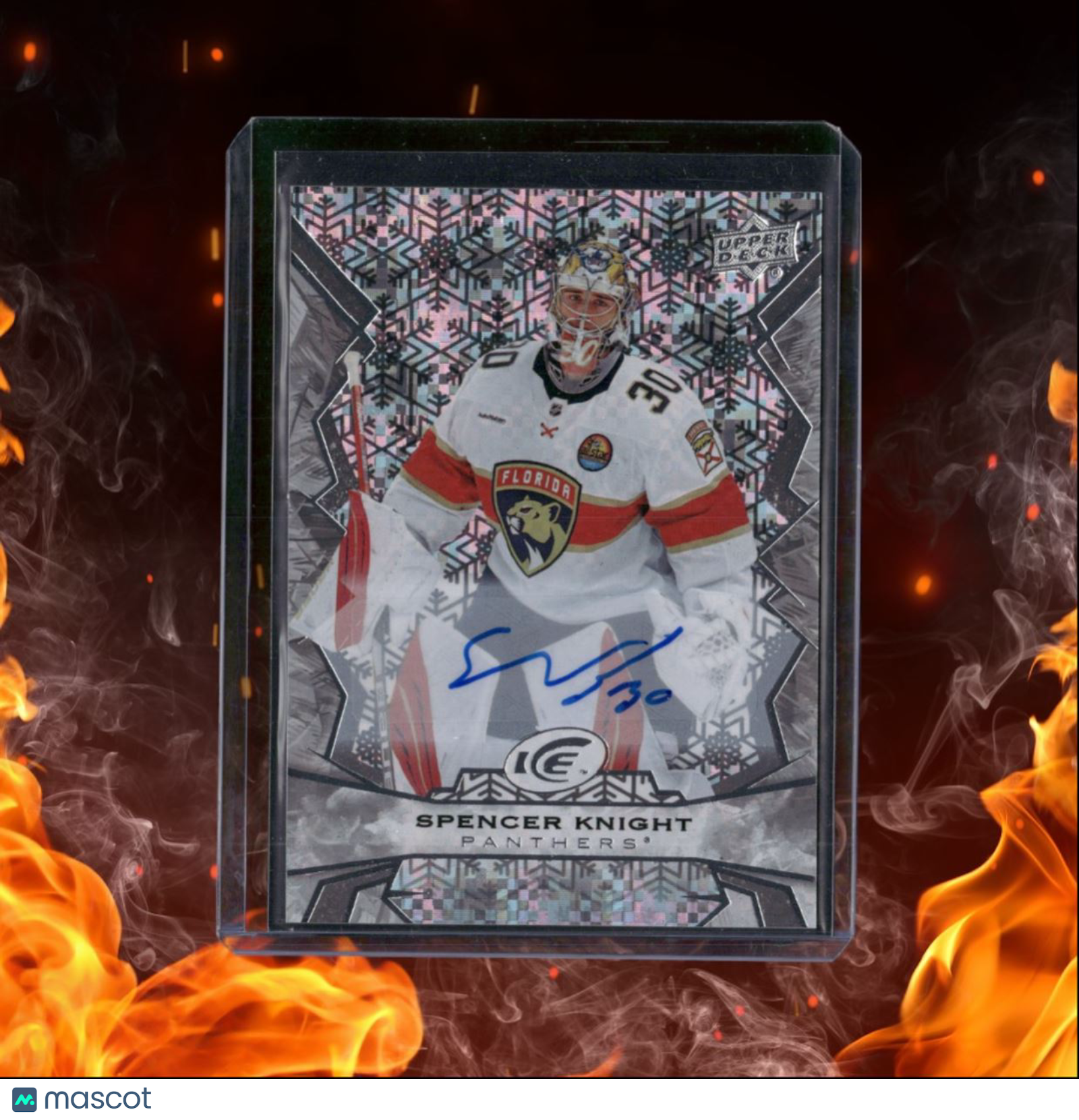 2022-23 Upper Deck Ice Spencer Knight Snowflake Auto #90