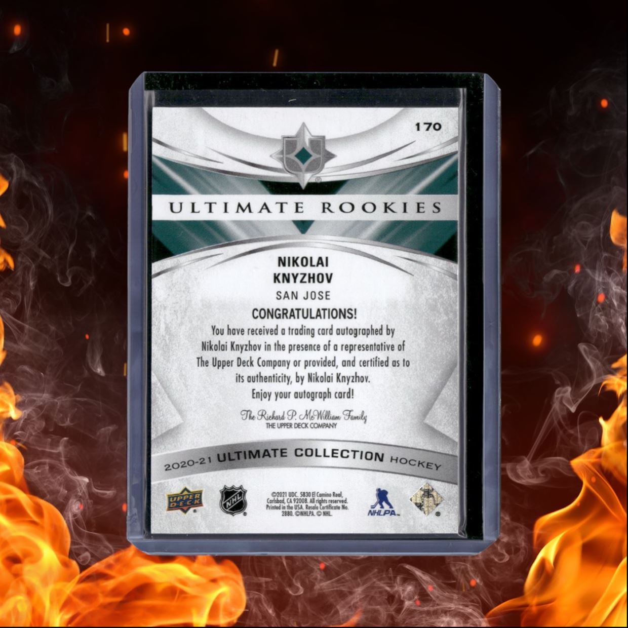 2020-21 Upper Deck Ultimate Collection Nikolai Knyzhov Rookie Auto 125/299 #170