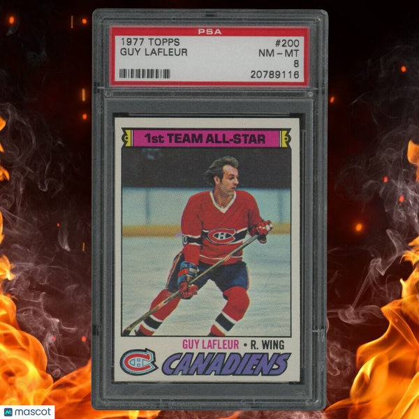 1977-78 Topps GUY LAFLEUR 1st Team All-Star PSA 8 #200