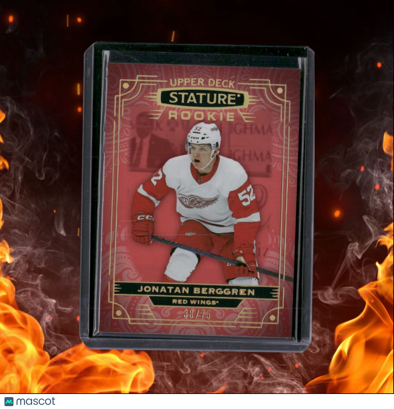 2022-23 Upper Deck Stature Jonatan Berggren Red Rookie 38/75 #118