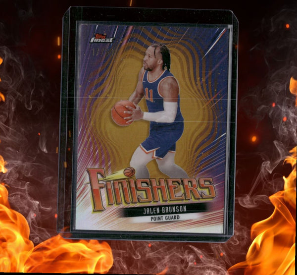 2023-24 Topps Finest Basketball Jalen Brunson Finishers Gold Refractor 17/50