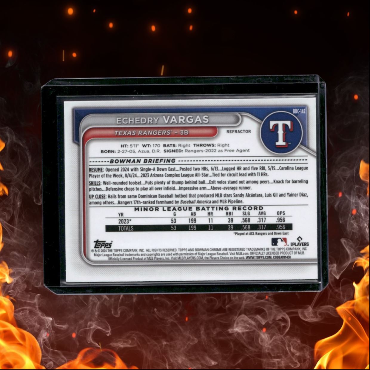 2024 Bowman Chrome Echedry Vargas Prospect Refractor #BDC-142