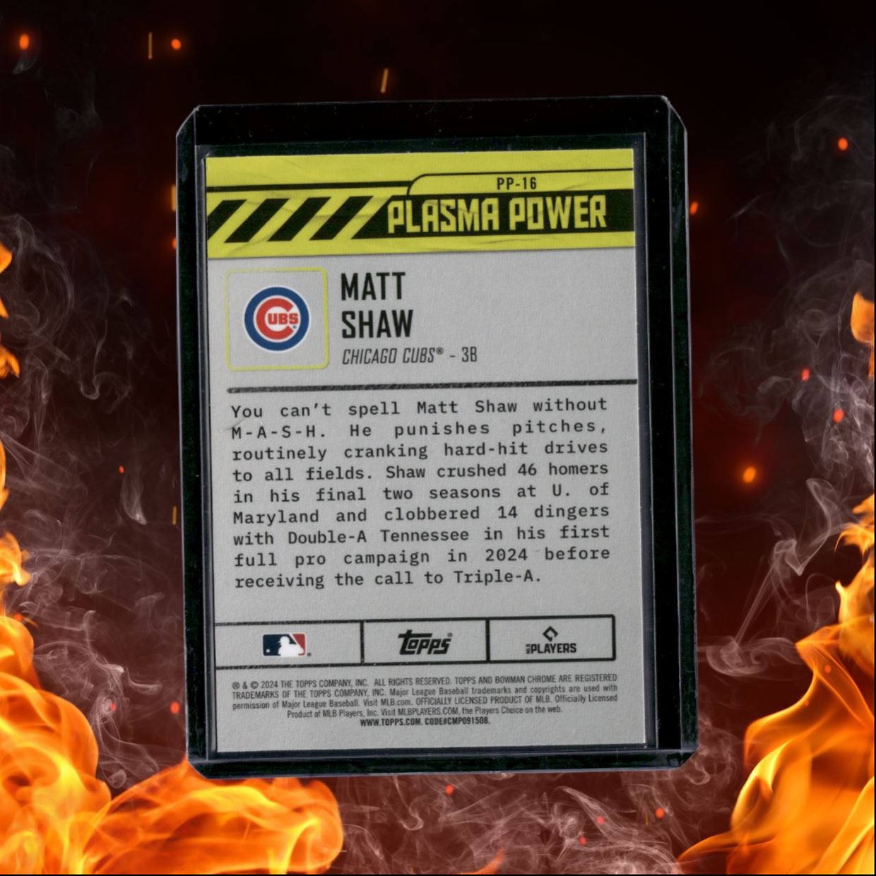 2024 Bowman Chrome Matt Shaw Prospect Plasma Power #PP-16