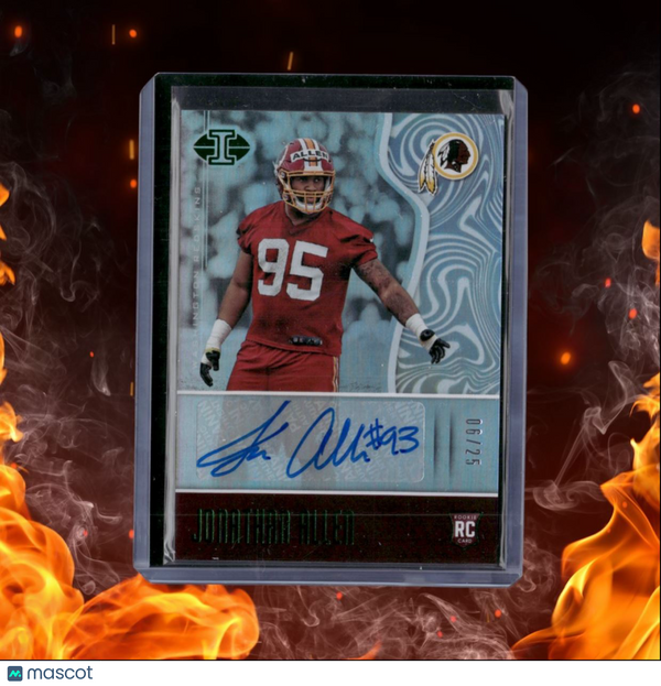 2017 Panini Illusions Jonathan Allen Green Holo Rookie Auto 06/25 #160