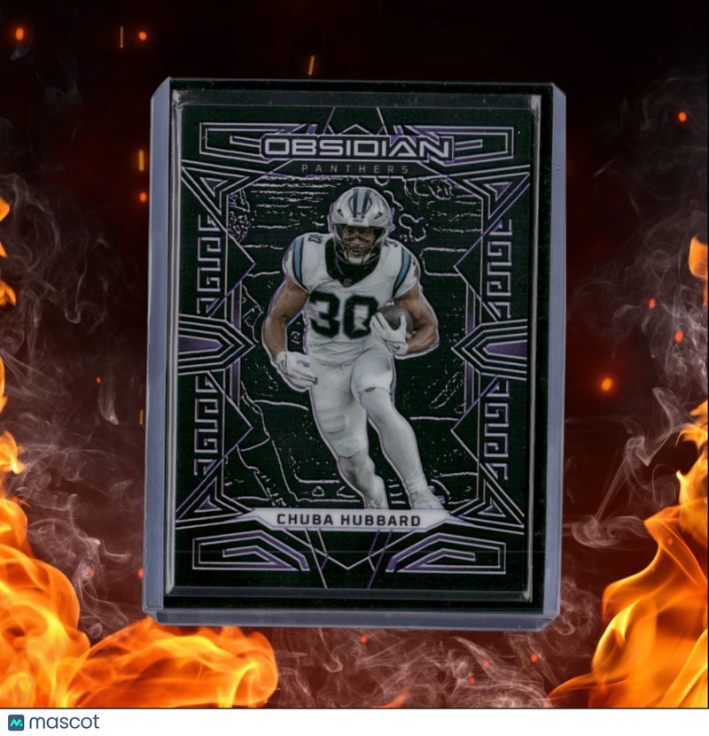 2023 Panini Obsidian Chuba Hubbard Electric Etch Purple 34/75