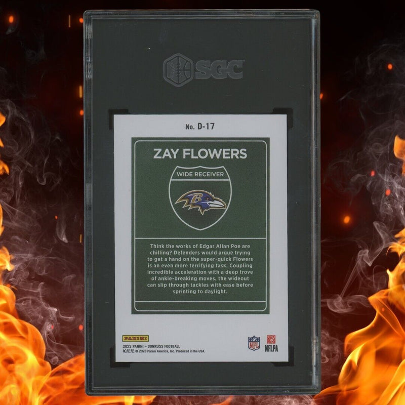 2023 Panini Donruss ZAY FLOWERS Rookie Downtown SGC 9.5