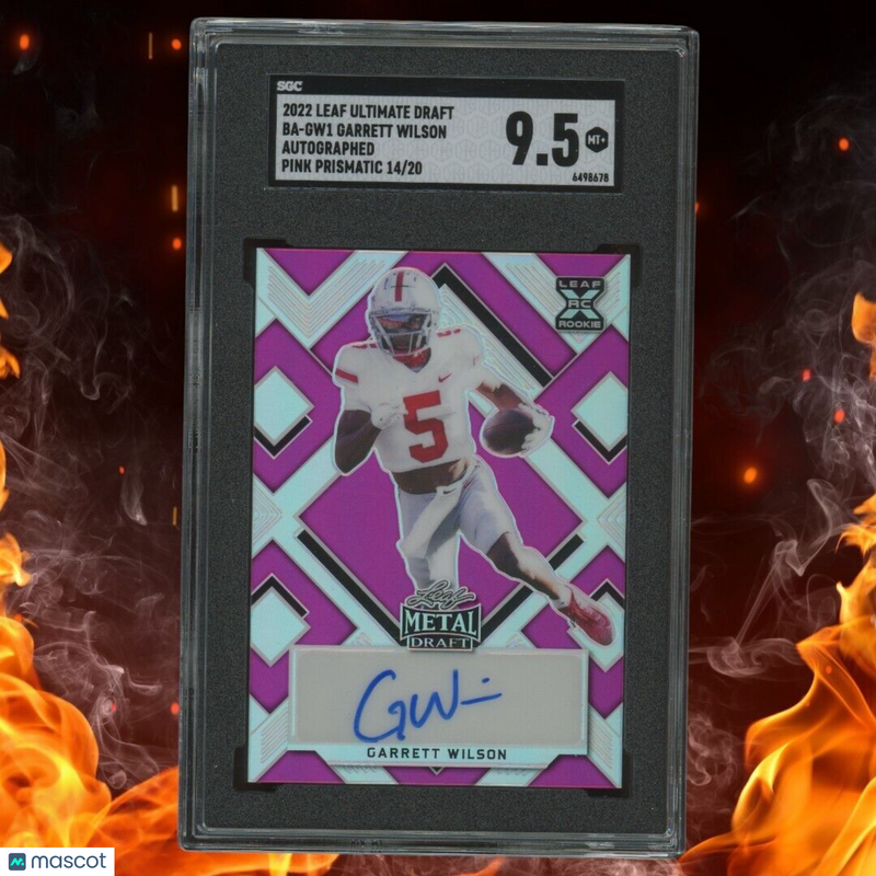 2022 Leaf Ultimate Draft GARRETT WILSON Rookie Auto /20 Pink Prismatic SGC 9.5