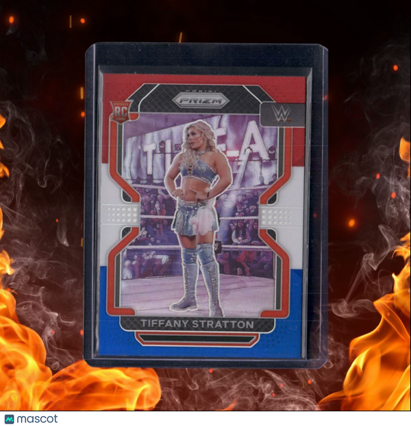 2022 Panini Prizm WWE Tiffany Stratton Red White & Blue Prizm Rookie #104