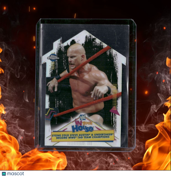 2021 Topps Chrome WWE Stone Cold Steve Austin In Your House Die-Cut #IYH-19