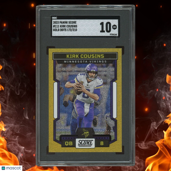 2023 Panini Score KIRK COUSINS /210 Gold Dots SGC 10 #111