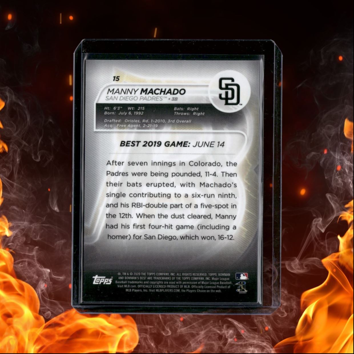 2020 Bowman's Best Manny Machado Atomic Refractor #15