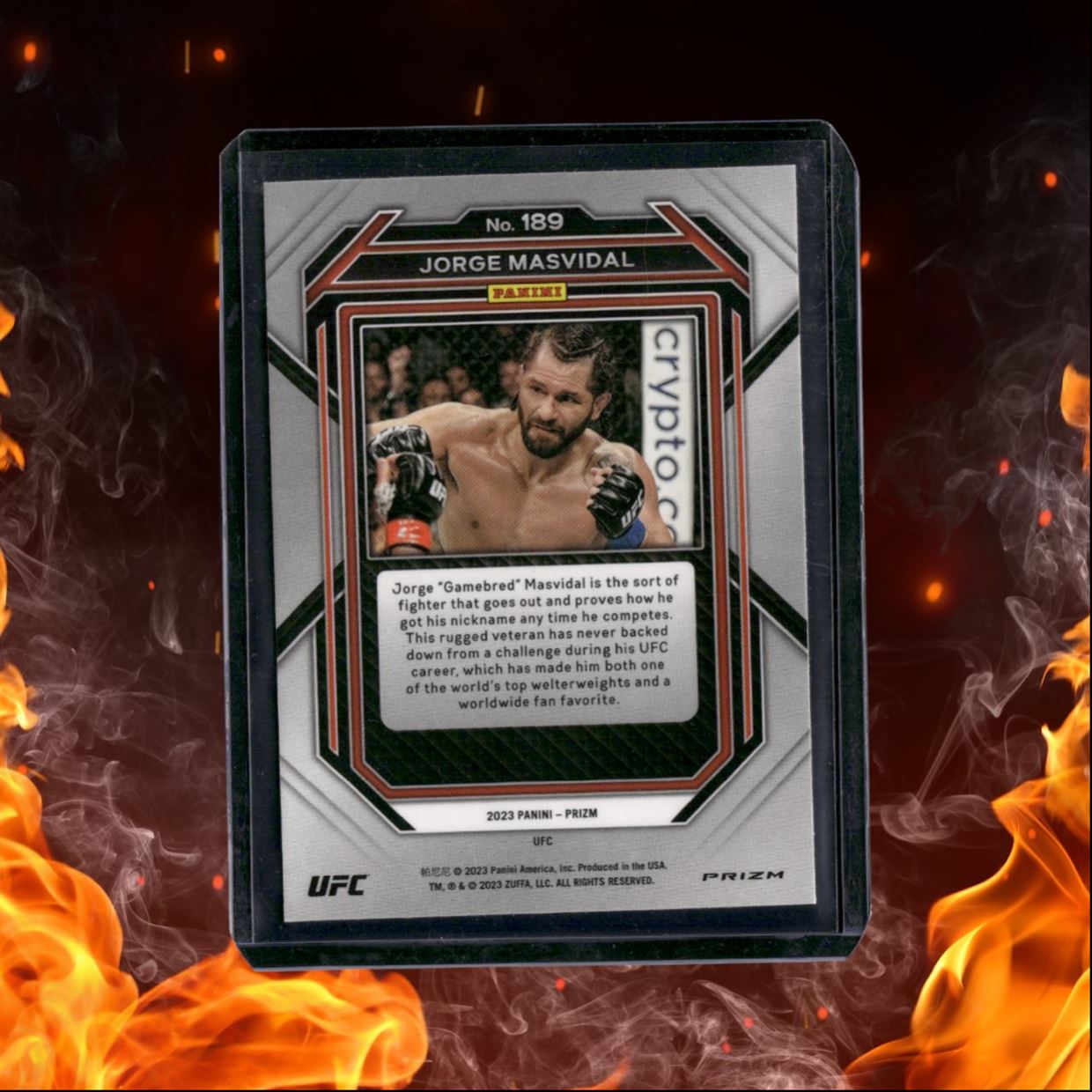 2023 Panini Prizm UFC Jorge Masvidal Hyper Prizm (A) #189