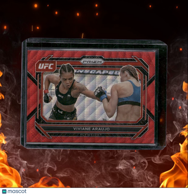 2023 Panini Prizm UFC Viviane Araujo Ruby Wave Prizm #73