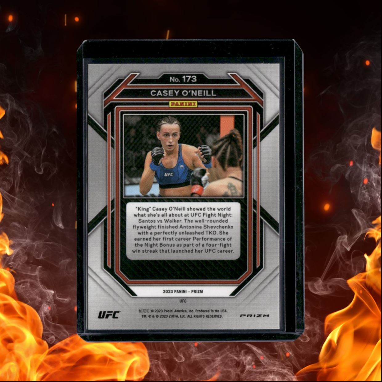 2023 Panini Prizm UFC Casey O'Neill Blue Wave Prizm #173