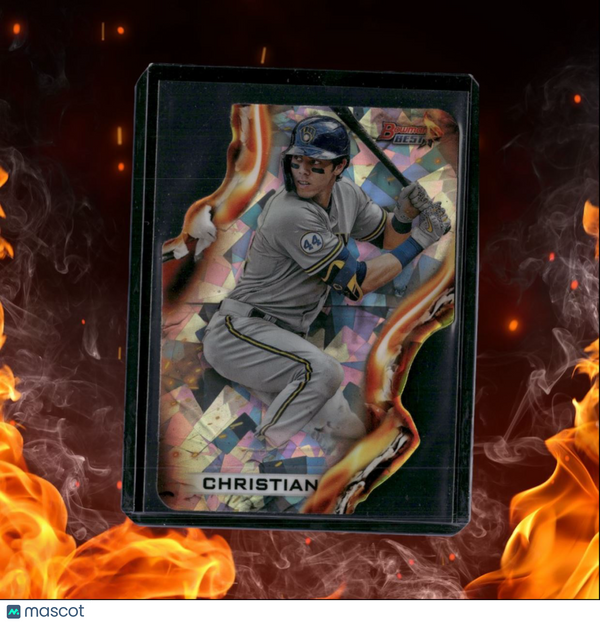 2020 Bowman's Best Christian Yelich Heatwave Die-Cut Atomic Refractor Rookie #9