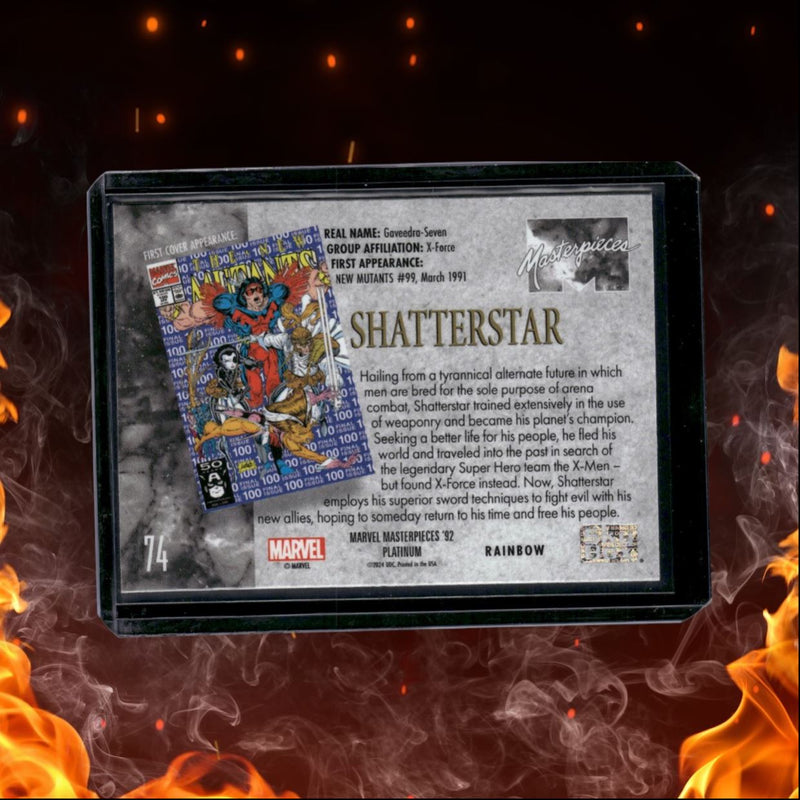 2024 Skybox Marvel Masterpieces '92 Platinum Shatterstar Rainbow