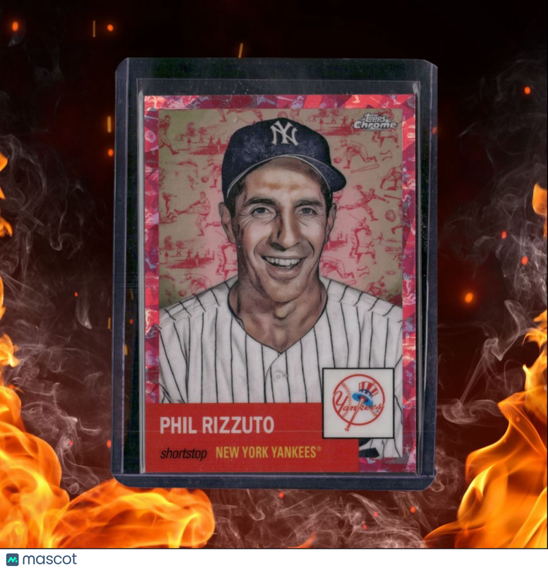 2022 Topps Chrome Platinum Anniversary Phil Rizzuto Toile Pink Refractor 099/100