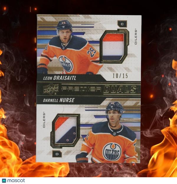 2019-20 Upper Deck Premier DRAISAITL / NURSE Dual Jersey /15 Gold Spectrum #PDLN