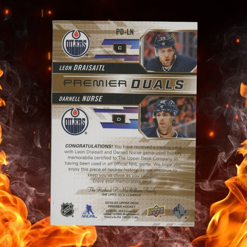 2019-20 Upper Deck Premier DRAISAITL / NURSE Dual Jersey /15 Gold Spectrum