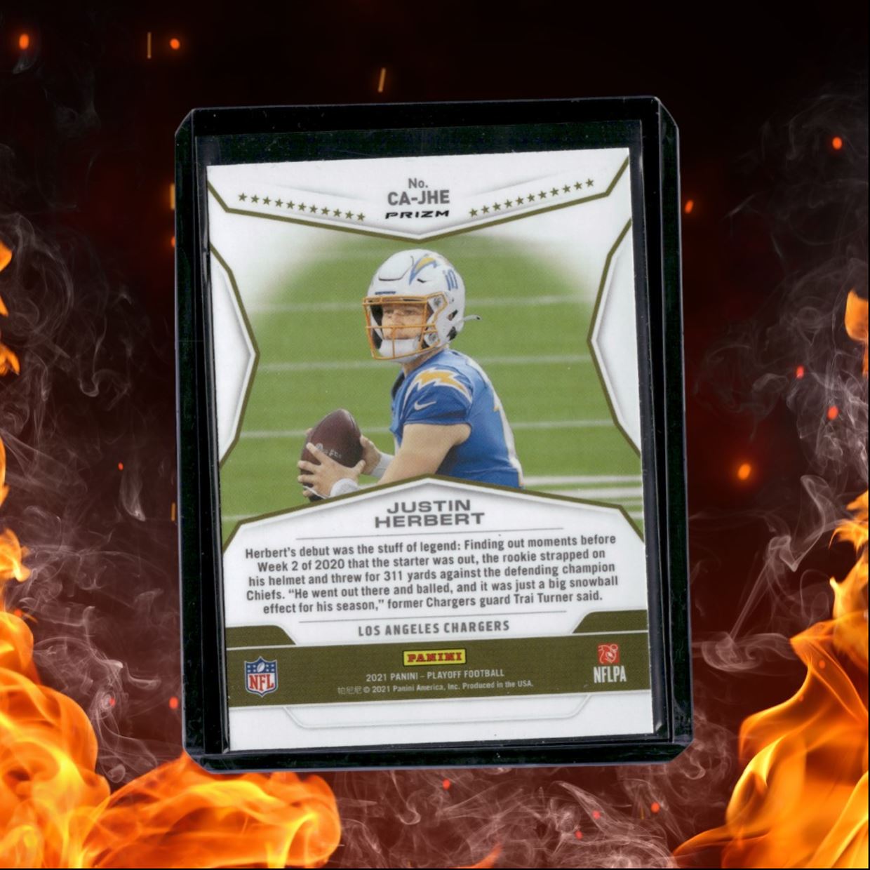 2021 Panini Playoff Justin Herbert  Call to Arms Silver Prizm #CA-JHE
