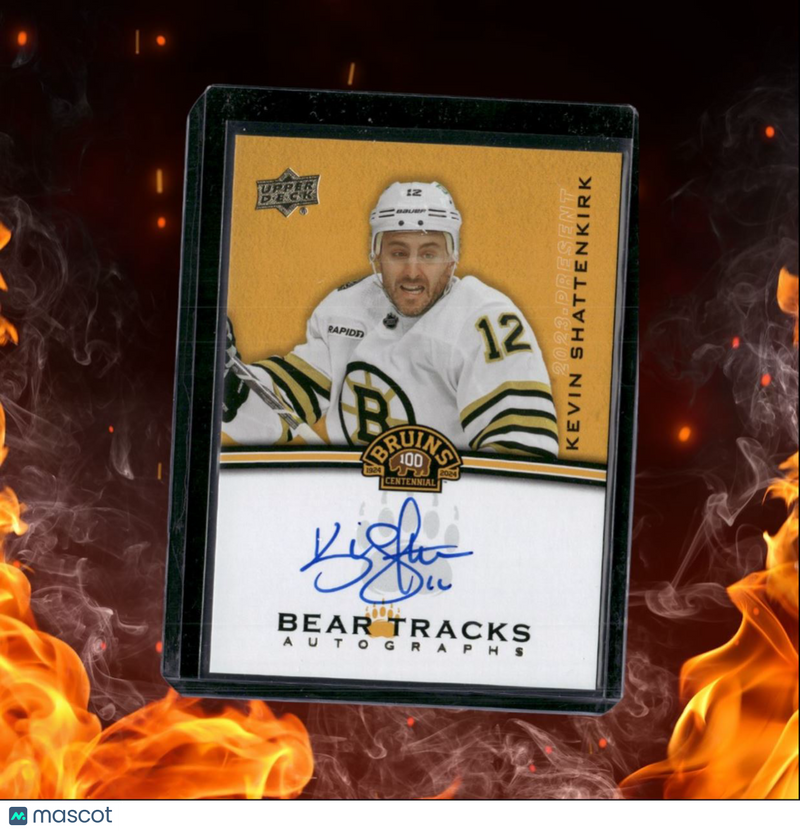 2023-24 Upper Deck Boston Bruins Centennial Kevin Shattenkirk Bear Tracks Auto