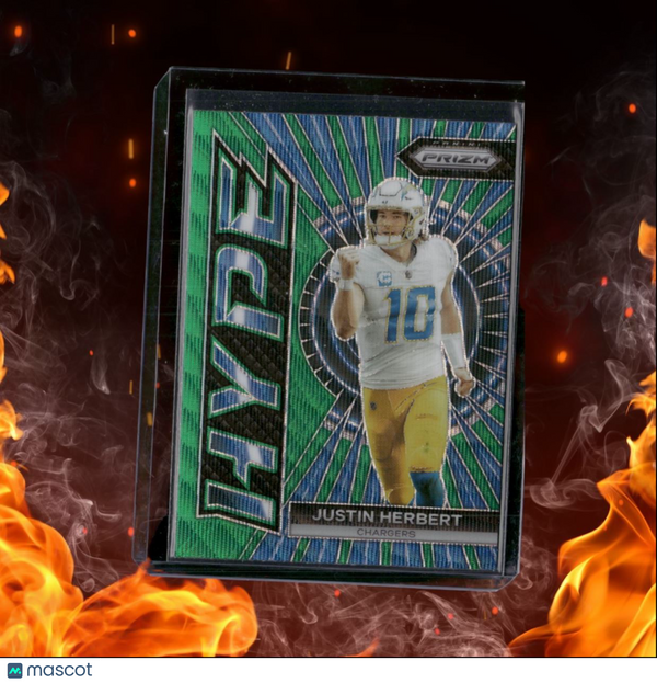 2023 Panini Prizm Justin Herbert Hype Green Wave Prizm #H-4