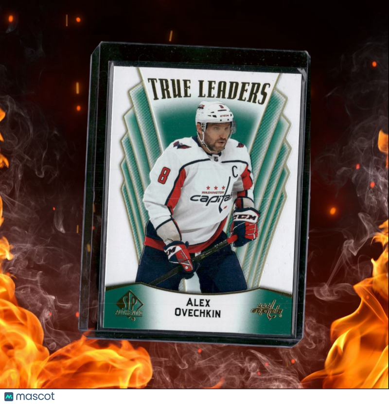 2022-23 SP Authentic Alex Ovechkin True Leaders Green Die-Cut SP Auto