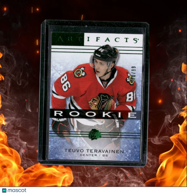 2014-15 Upper Deck Artifacts Teuvo Teravainen Emerald Rookie 70/99 #125