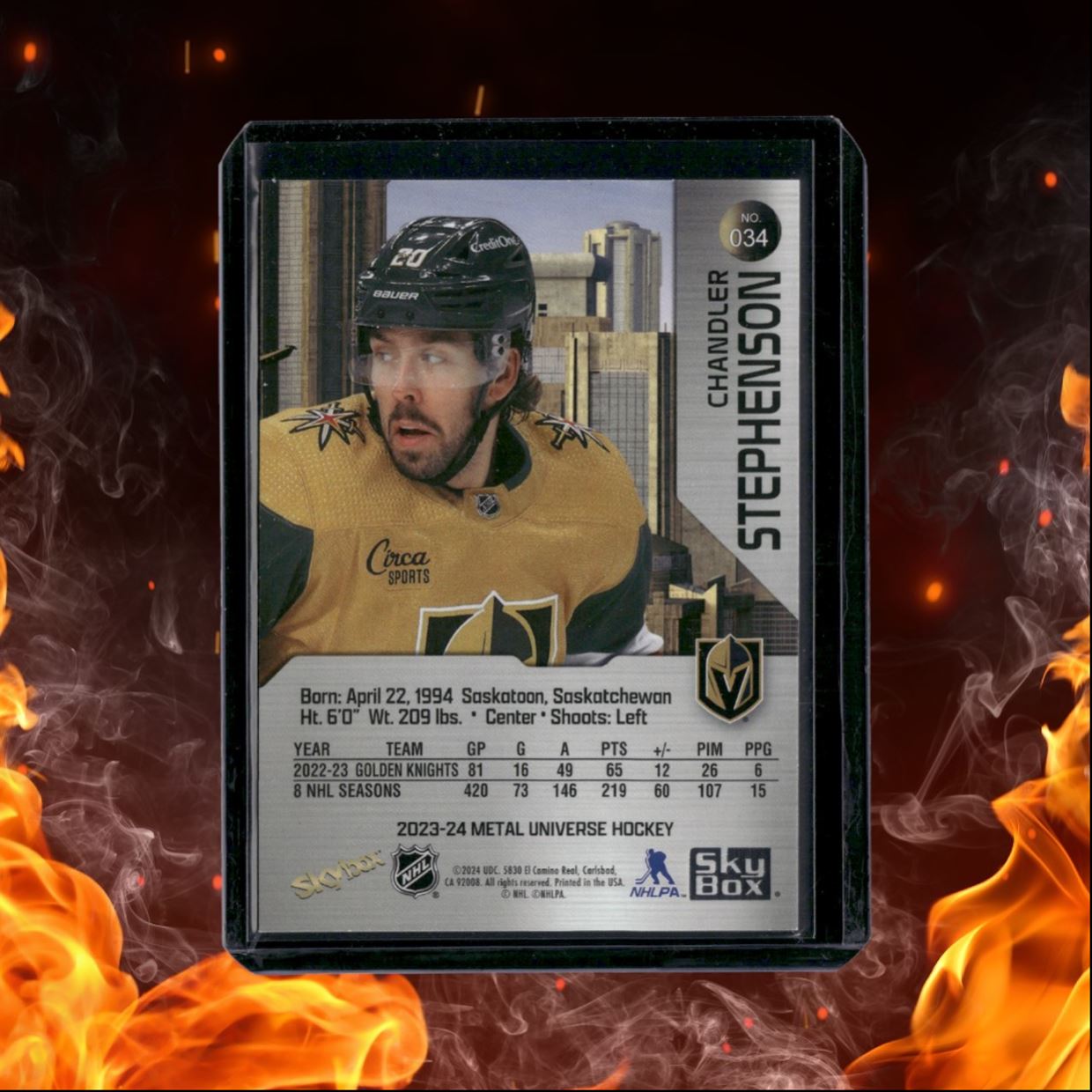 2023-24 Skybox Metal Universe Chandler Stephenson Red Precious Metal Gems