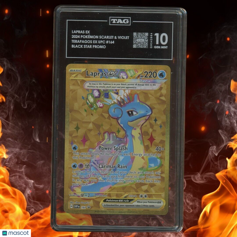 Pokemon Terapagos EX UPC LAPRAS Black Star Promo Full Art Gold 164 TAG 10