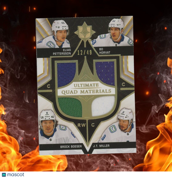 2020-21 Upper Deck Ultimate PETTERSSON / HORVAT / MILLER / BOESER Jersey /49