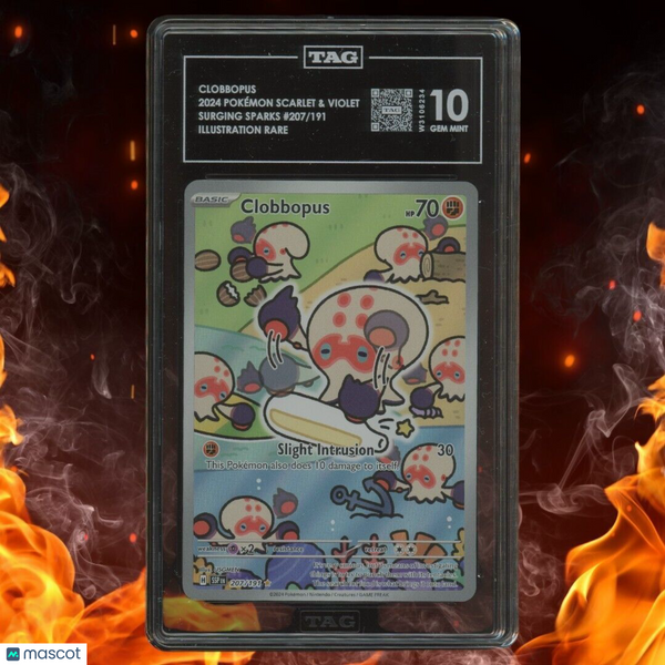 Pokemon Surging Sparks CLOBBOPUS Illustration Rare 207/191 TAG 10