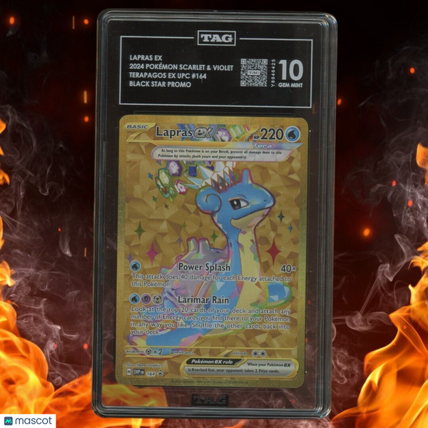 Pokemon Terapagos EX UPC LAPRAS Black Star Promo Full Art Gold 164 TAG 10