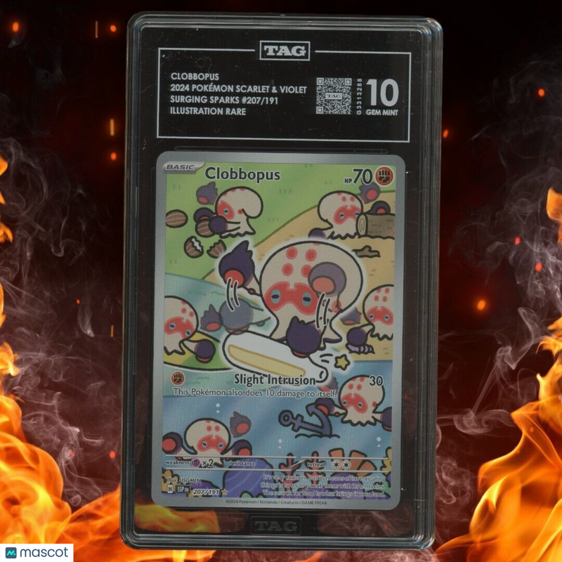 Pokemon Surging Sparks CLOBBOPUS Illustration Rare 207/191 TAG 10