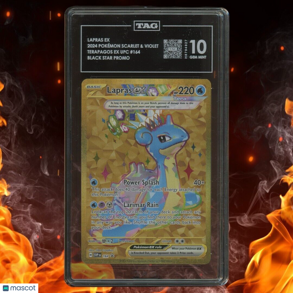 Pokemon Terapagos EX UPC LAPRAS Black Star Promo Full Art Gold 164 TAG 10