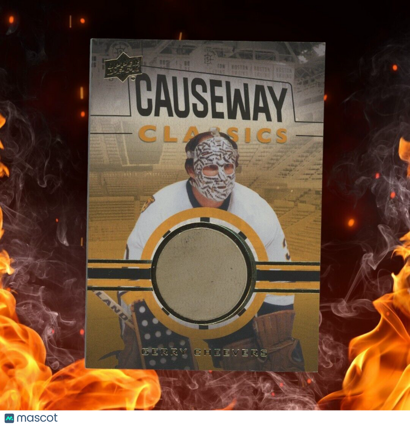 2023-24 Boston Bruins Centennial GERRY CHEEVERS Pad Relic /49 Causeway Classics