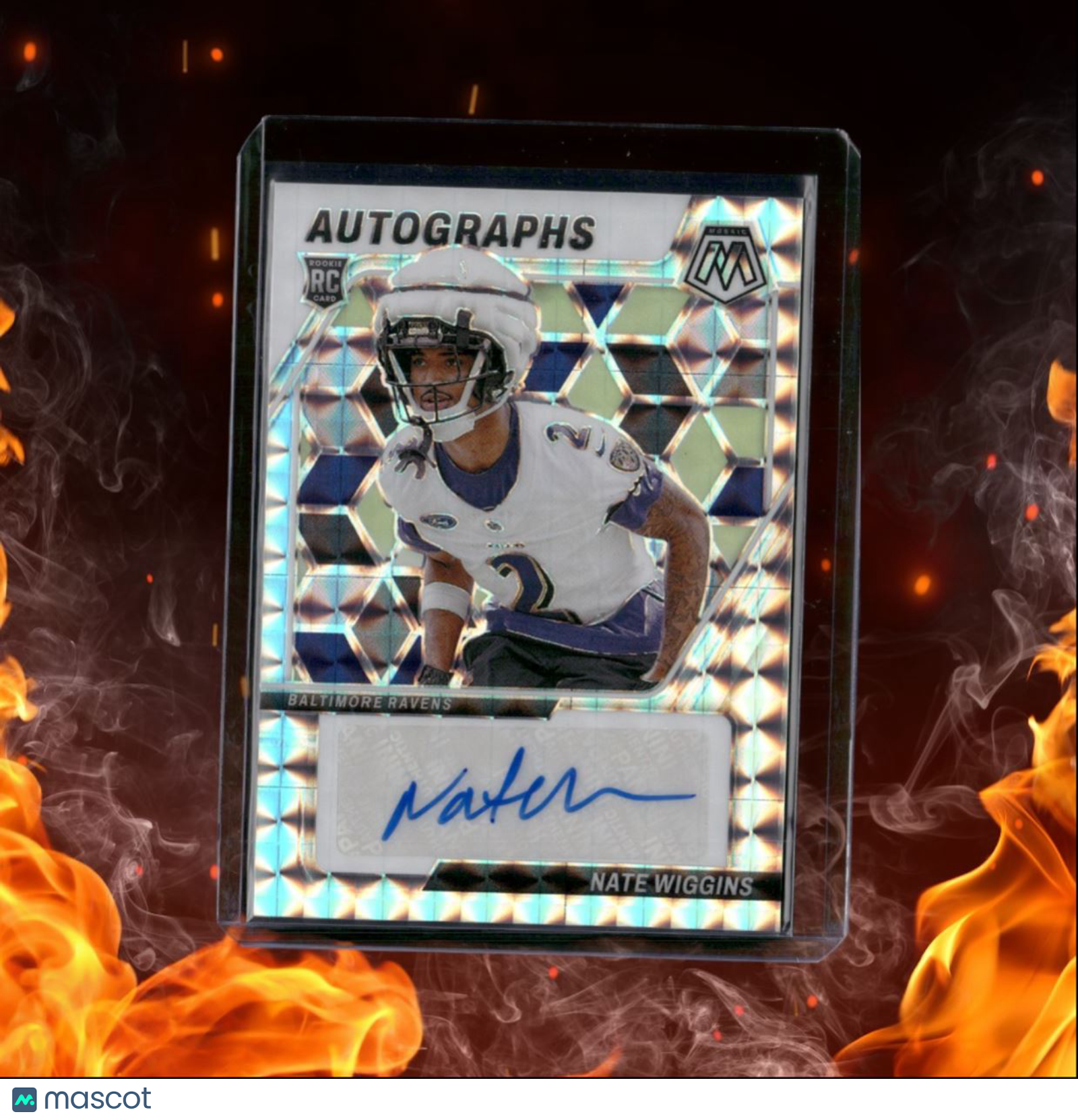 2024 Panini Mosaic Nate Wiggins Mosaic Prizm Rookie Auto #AM-NWS