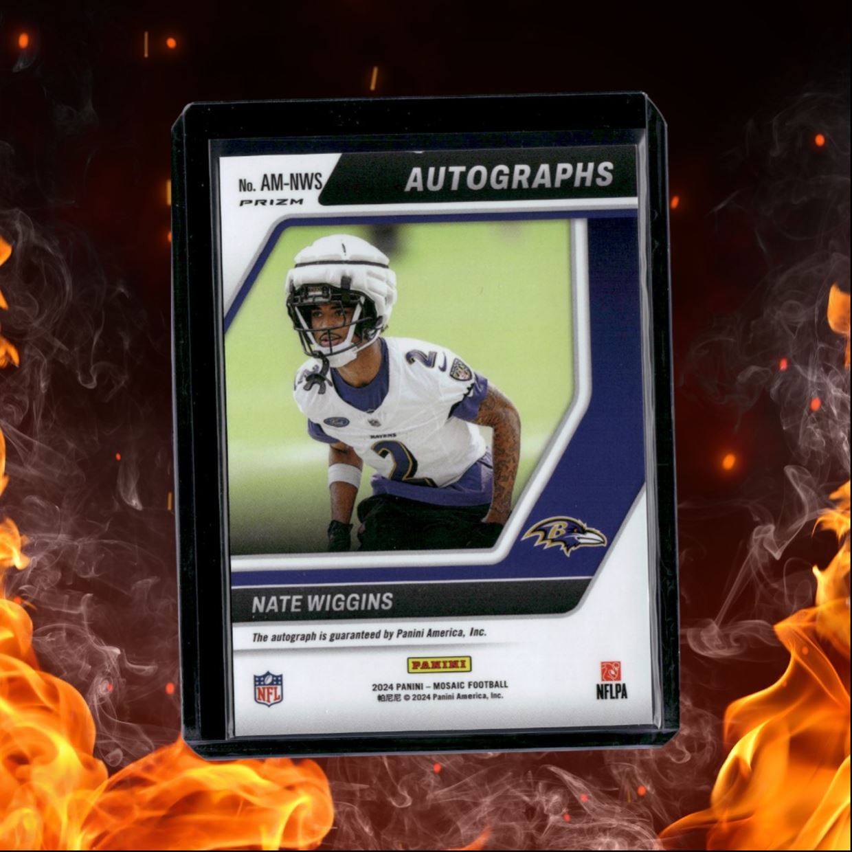 2024 Panini Mosaic Nate Wiggins Mosaic Prizm Rookie Auto #AM-NWS