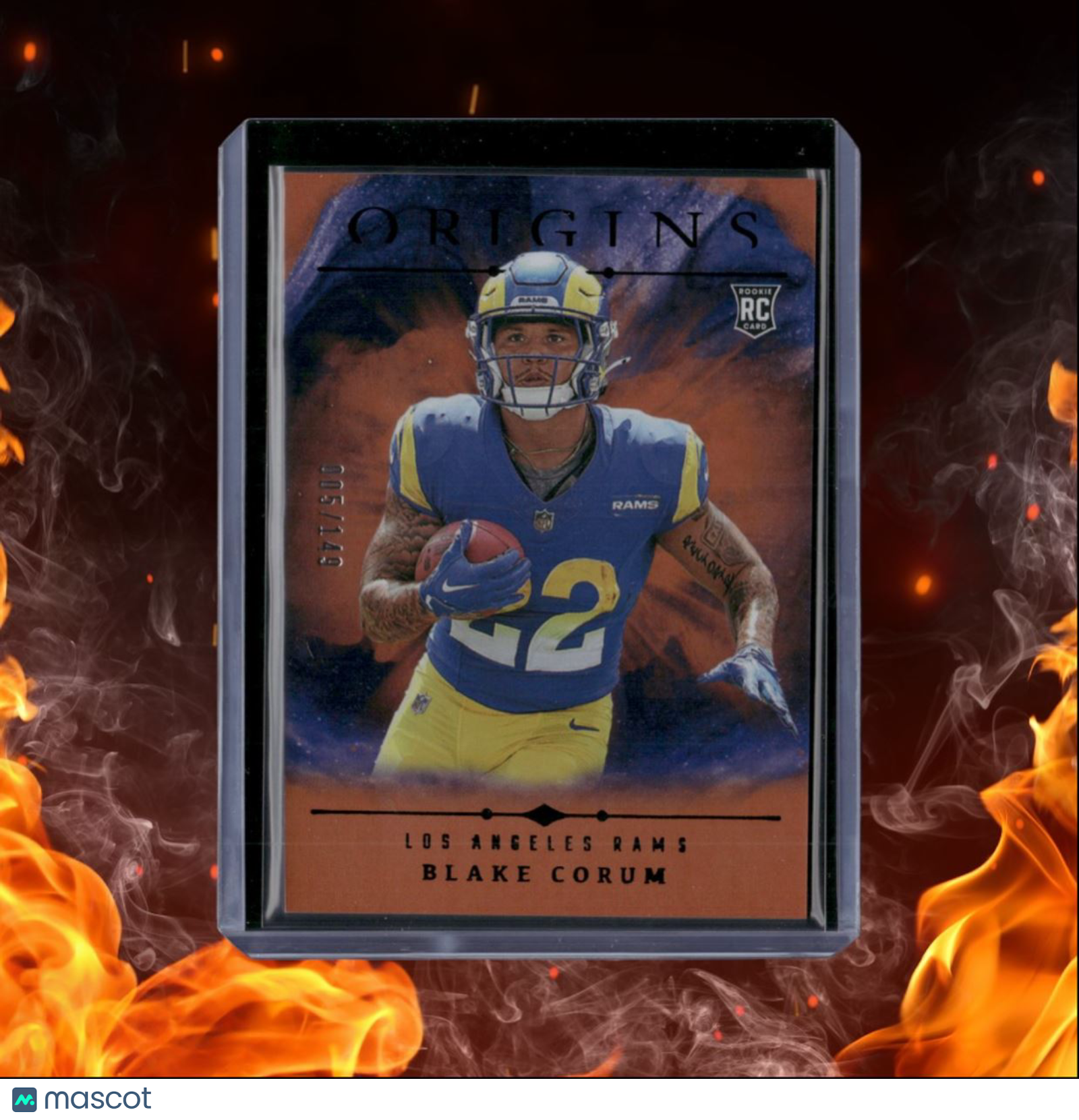 2024 Panini Origins Blake Corum Holo Orange Rookie 005/149 #110