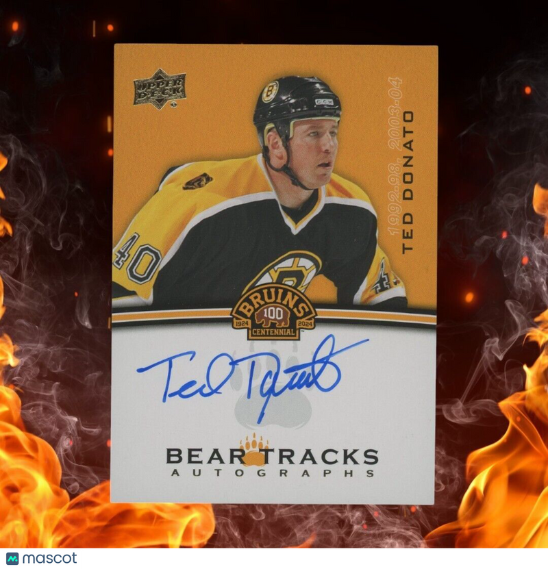 2023-24 Upper Deck Boston Bruins Centennial TED DONATO Bear Tracks Auto