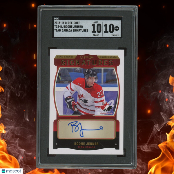 2015-16 O-Pee-Chee BOONE JENNER Team Canada Signatures Auto SGC 10 | 10 #TCS-BJ