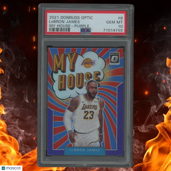 2021-22 Donruss Optic LEBRON JAMES My House  Purple Prizm PSA 10 #6